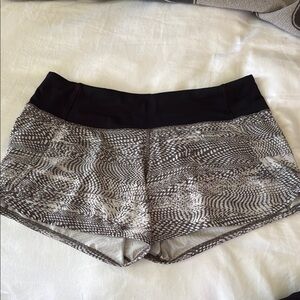 lululemon athletica Black and Gray Athletic Shorts